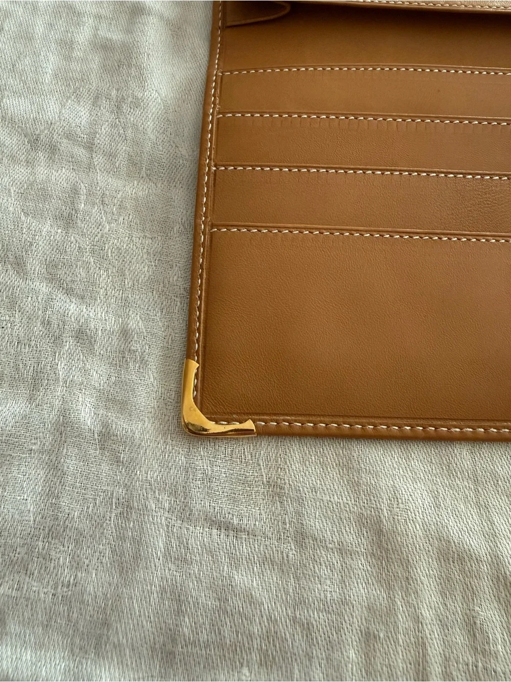 Gucci Brown Monogram Slim Long Wallet with Gold Corners - Picture 11 of 13
